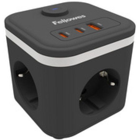 Fellowes Steckdosenwürfel Power Cube, Typ F, weiß