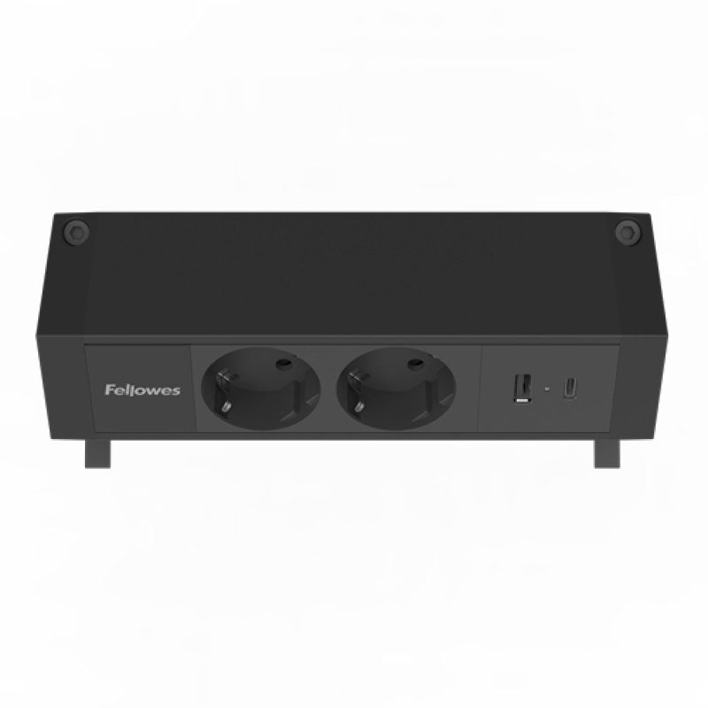 Fellowes Tisch-Steckdosenleiste Power Desk 2, Typ F, schwarz