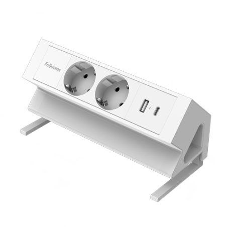 Fellowes 100137183 power extension 2 m 2 AC outlet(s) Indoor White