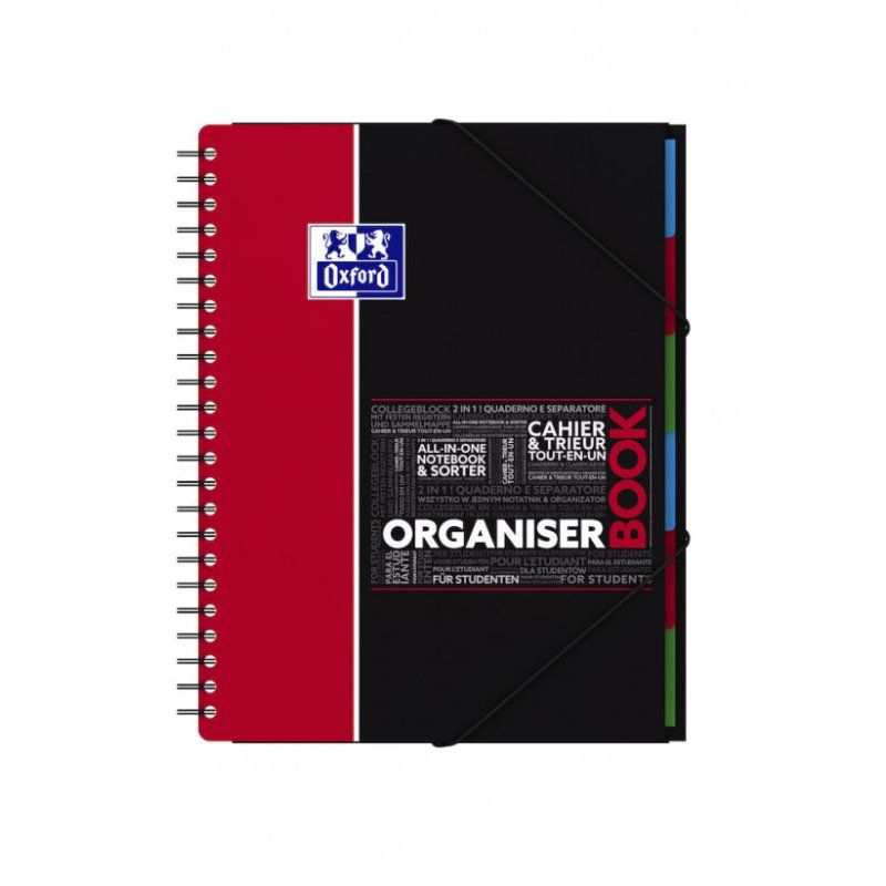 Oxford Etudiants Cahier "ORGANISERBOOK", A4 , seyès