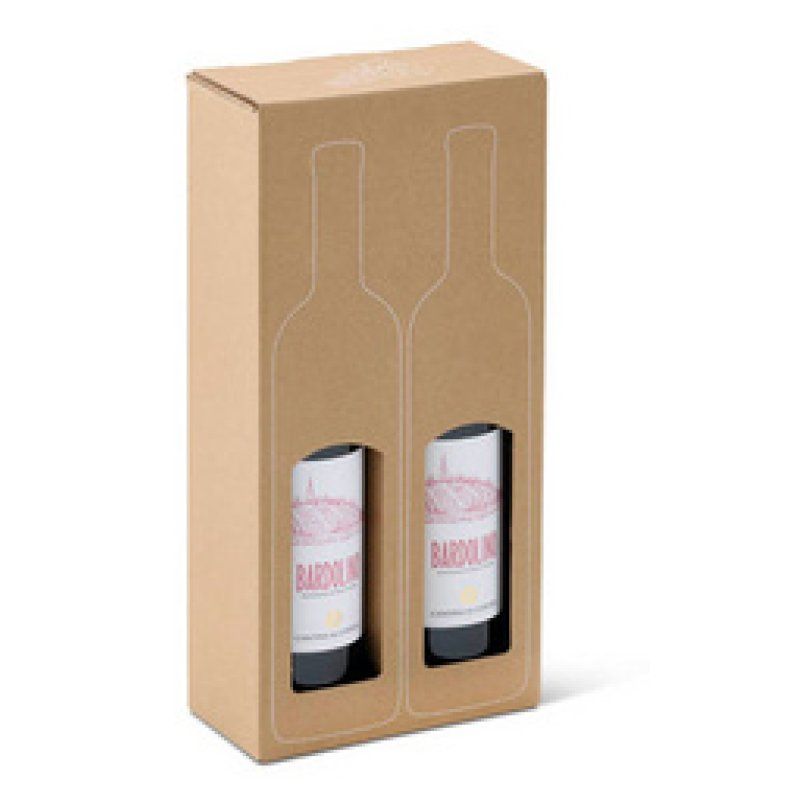 ColomPac Carton de présentation pour 2 bouteilles de vin