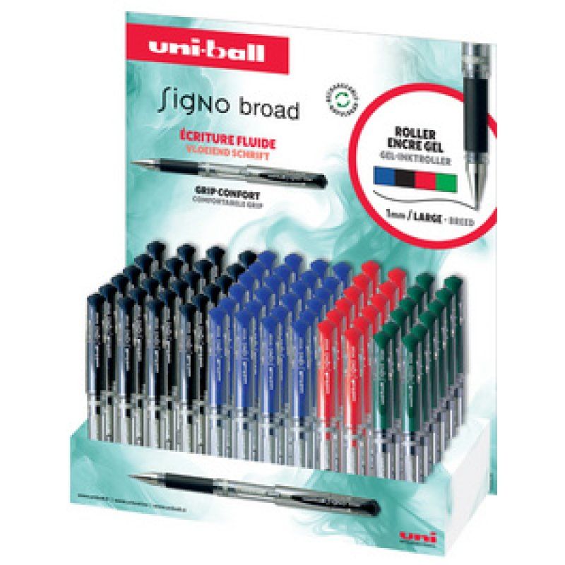 uni-ball Stylo encre gel SIGNO broad UM153C, présentoir