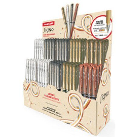 uni-ball Stylo encre gel SIGNO broad, présentoir de 120