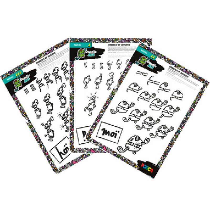 POSCA Marqueur à pigment "DOODLE ART", mallette métal de 20