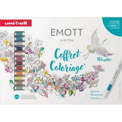 uni-ball Feutre EMOTT, étui carton de 16 pièces