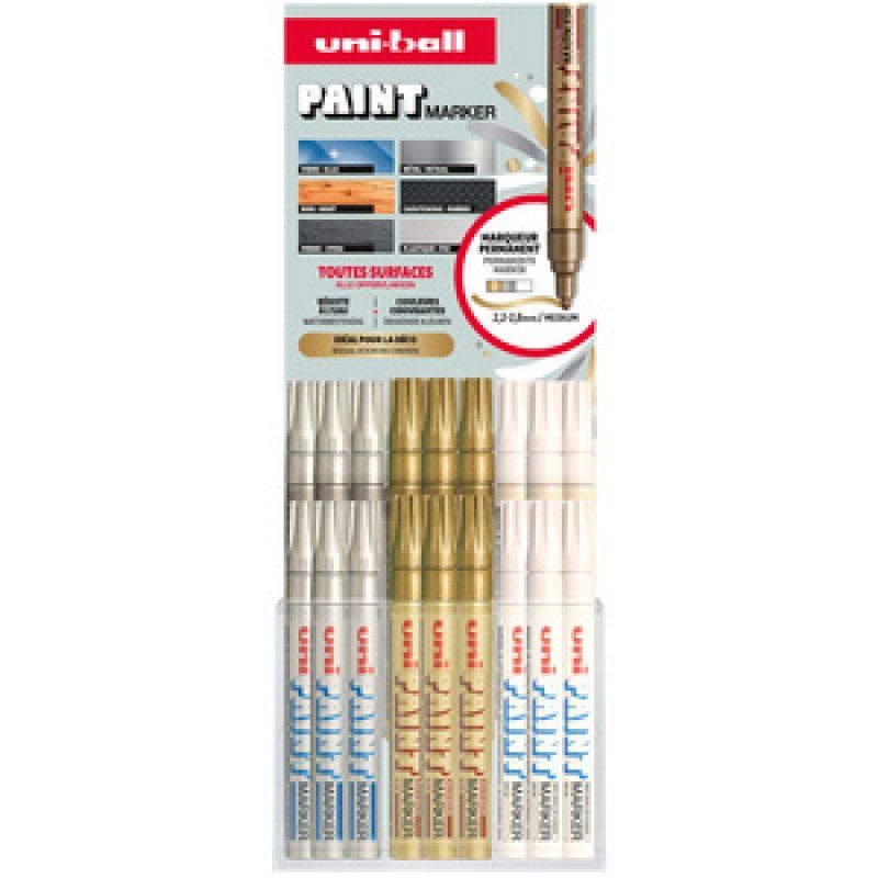 uni-ball Marqueur permanent PAINT PX20, présentoir de 36