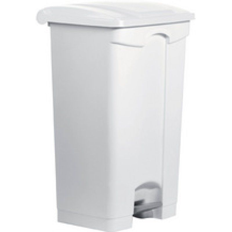 helit Poubelle à pédale "the step", 90 litres, blanc/vert