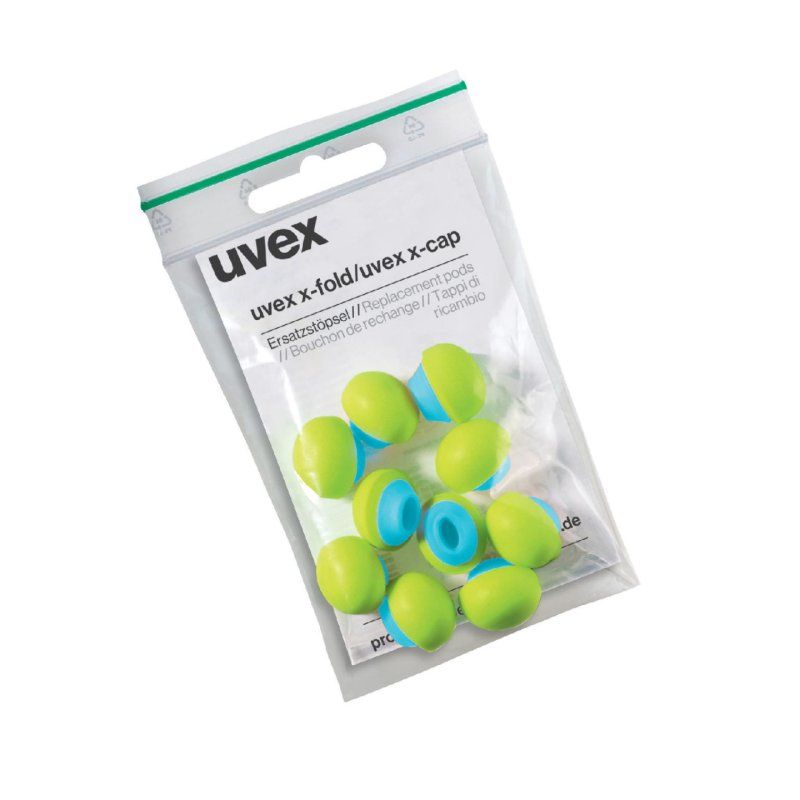 Uvex 2125351 bouchon d'oreille anti-bruit Bouchons d'oreilles réutilisables Bleu, Vert 60 pièce(s)