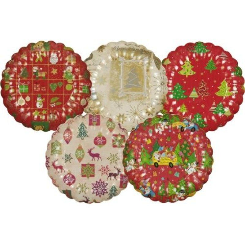 STARPAK Assiette de l'Avent ronde, diamètre: 230 mm, coloré