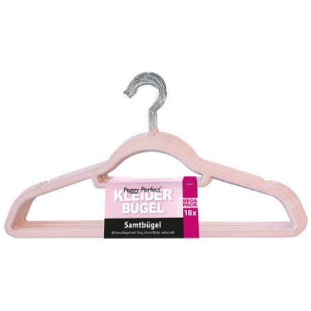 Peggy Perfect Cintre "Velours" avec barre, pack de 18