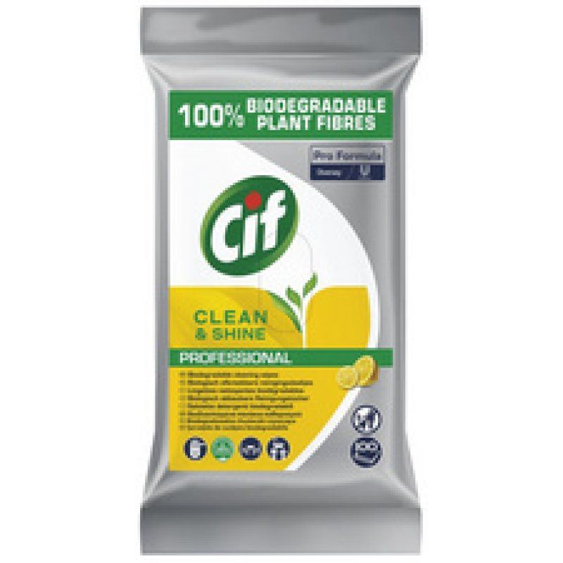 Cif Pro Formula Lingette "Clean & Shine", 100 pièces