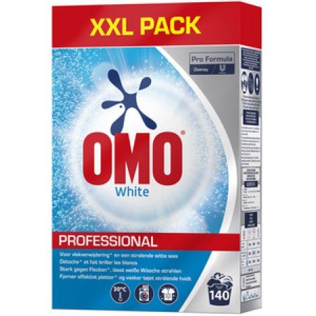 OMO Lessive en poudre Professional White, 140 lavages, 7 kg