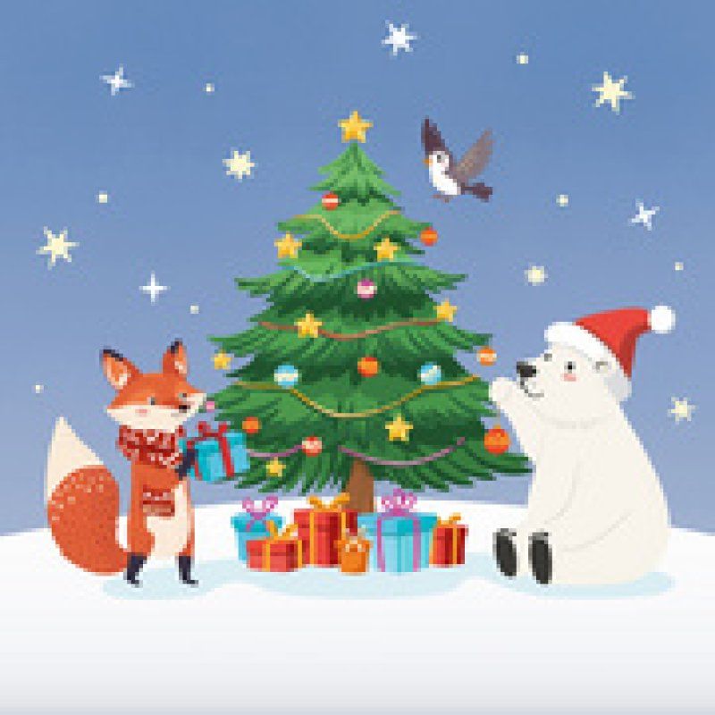 PAPSTAR Serviette à motif de Noël "Lovely Santa"