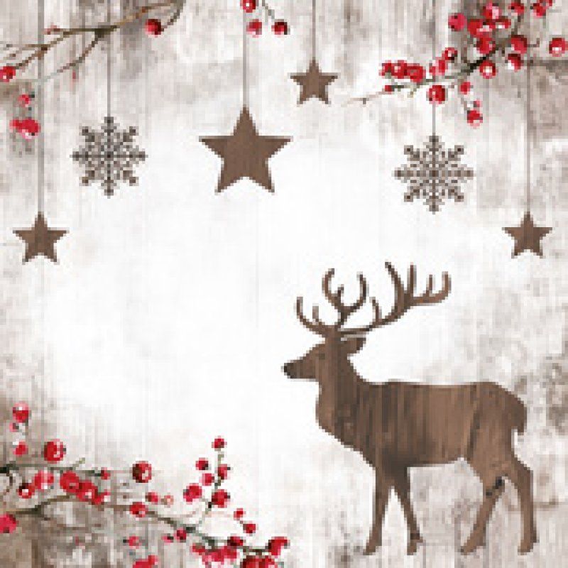 PAPSTAR Serviette à motif de Noël "X-mas Deer"
