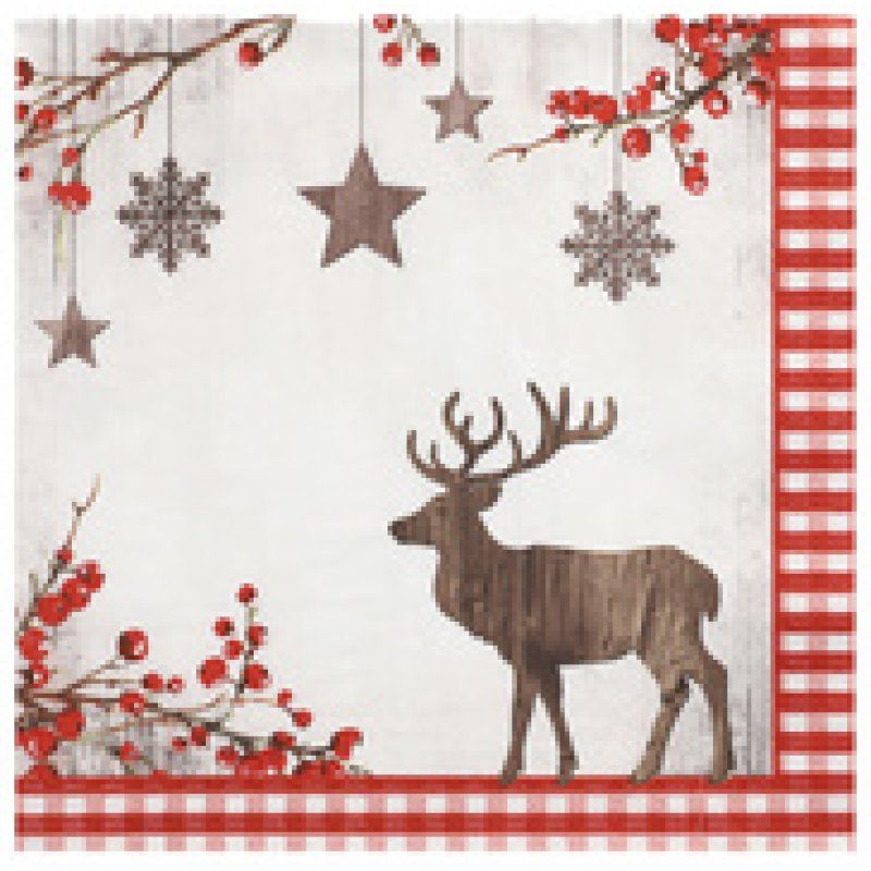 PAPSTAR Serviette à motif de Noël "X-mas Deer"