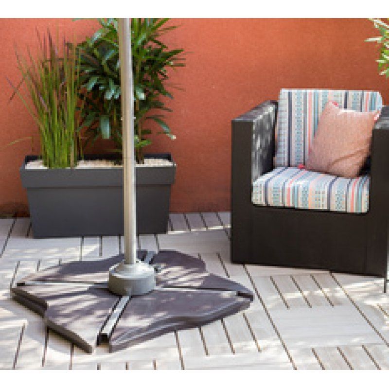 EDA Lest en béton pour parasol, 12 kg, gris foncé