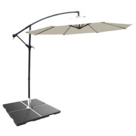 EDA Lest en béton pour parasol, 22 kg, gris foncé