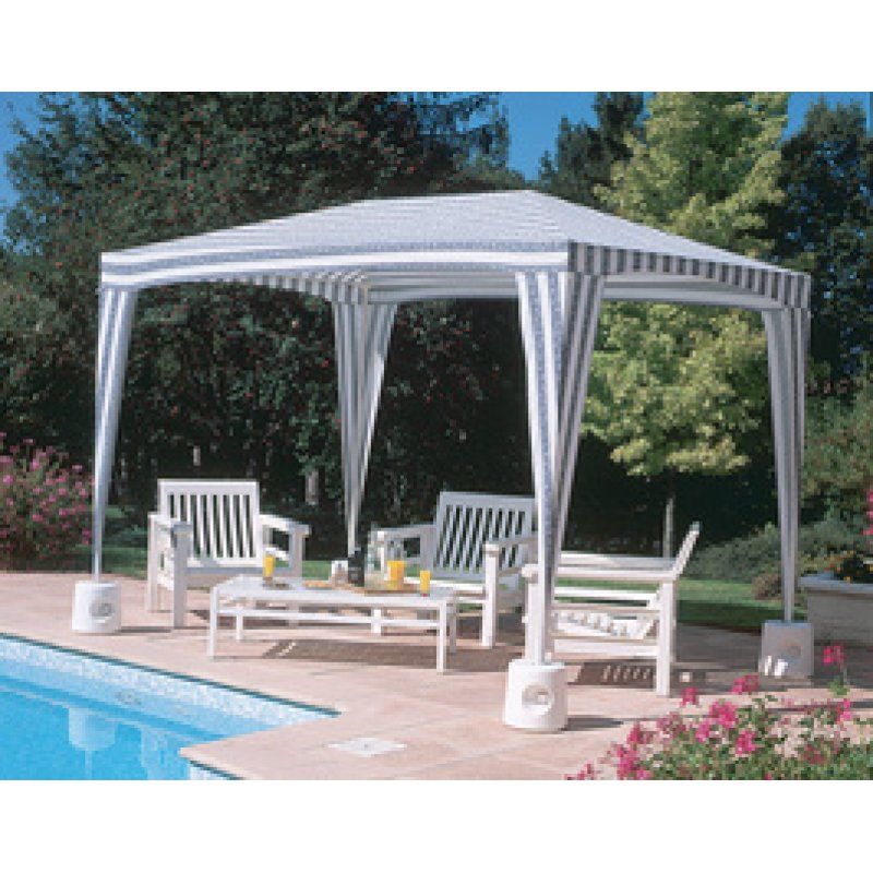 EDA Pied pour tonnelle, plastique, à remplir, blanc