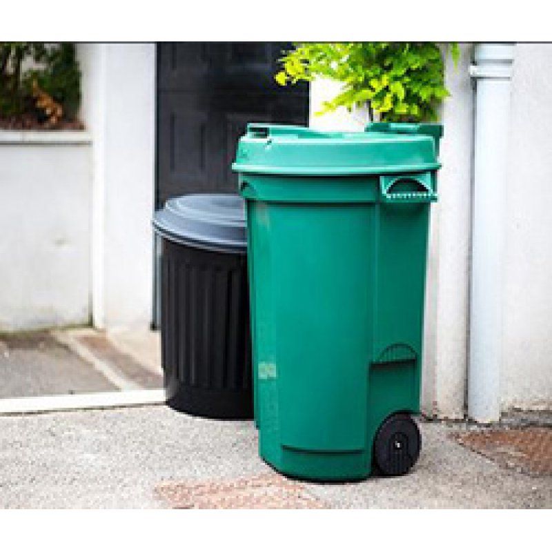 EDA Poubelle, 110 litres, plastique, noir