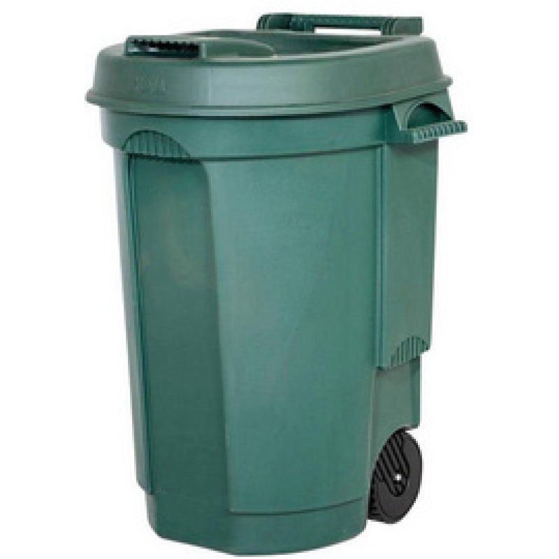 EDA Poubelle, 110 litres, plastique, noir