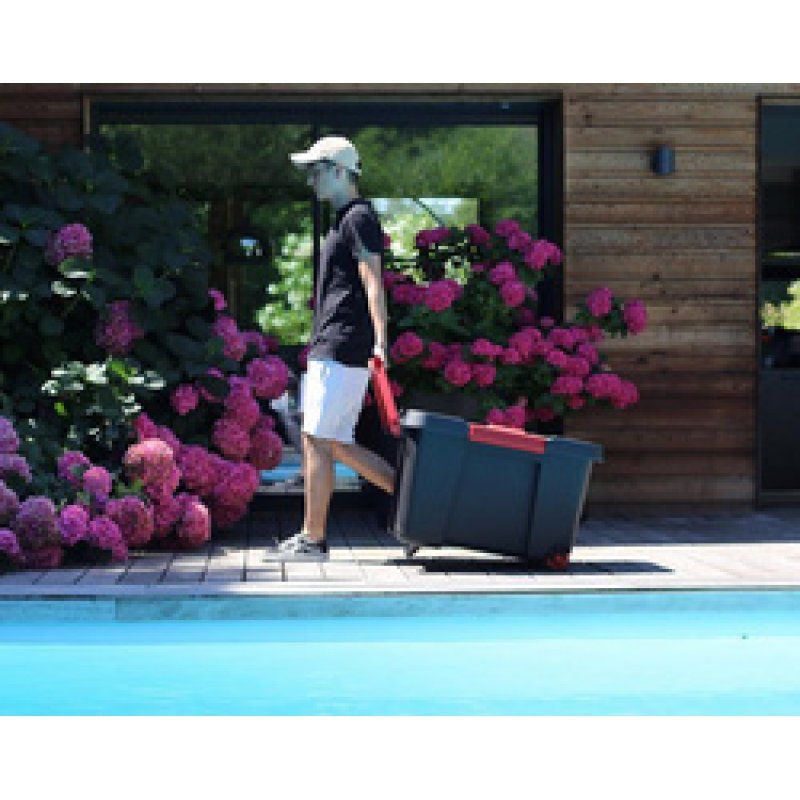 EDA Boîte de rangement STOCK'R, 120 litres, noir