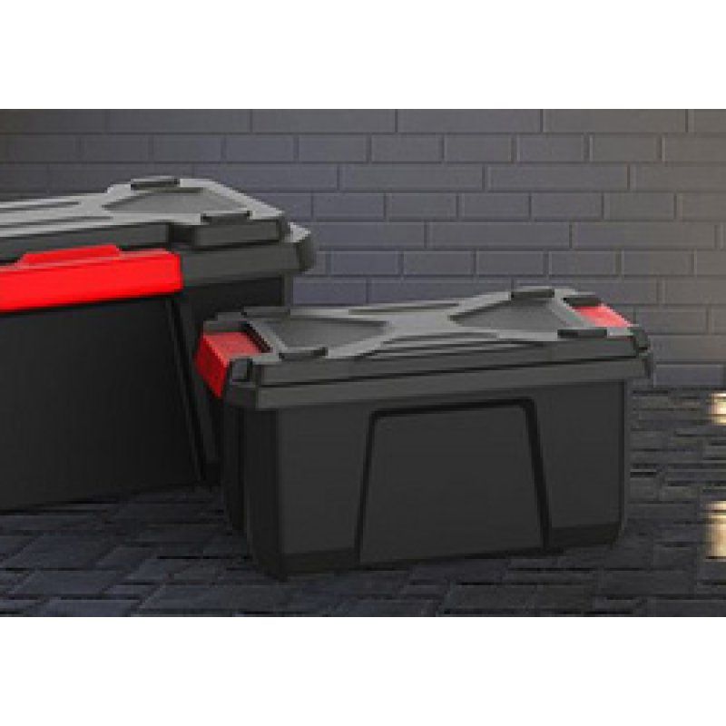 EDA Boîte de rangement XPERT PRO, 40 litres, noir/rouge