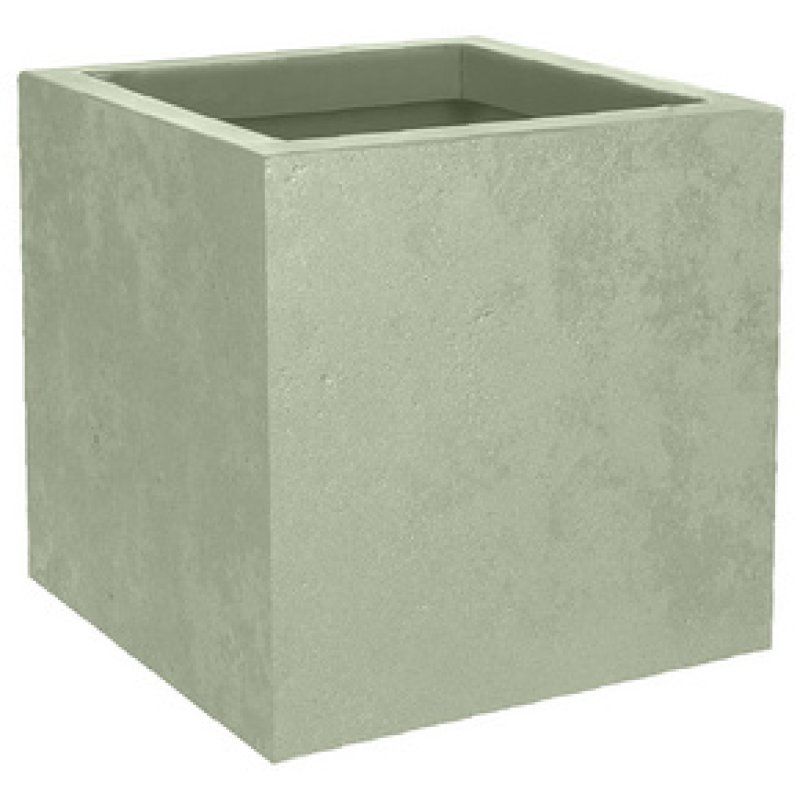 EDA Bac à plantes BASALT UP, cubique, 295 mm, vert amande