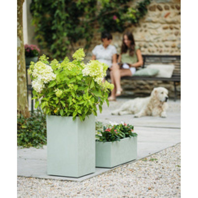 EDA Bac à plantes BASALT UP, colonne, (H)495 mm, vert amande