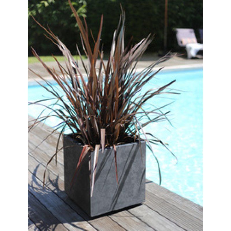 EDA Bac à plantes BASALT double paroi, 395 mm, vert amande