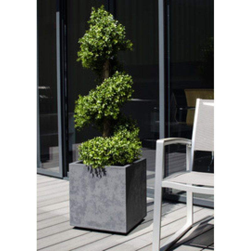 EDA Bac à plantes BASALT double paroi, 395 mm, vert amande