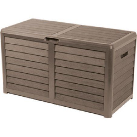 EDA Coffre de jardin BAYA, 420 L, aspect bois, anthracite