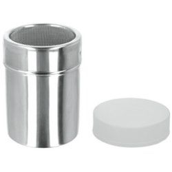 metaltex Saupoudreuse sucre/cacao, inox, argent