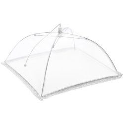 metaltex Cloche alimentaire, carré, 350 mm, blanc