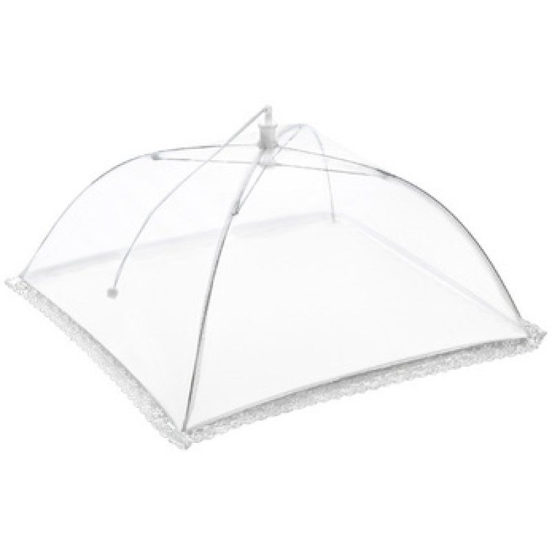 metaltex Cloche alimentaire, carré, 350 mm, blanc