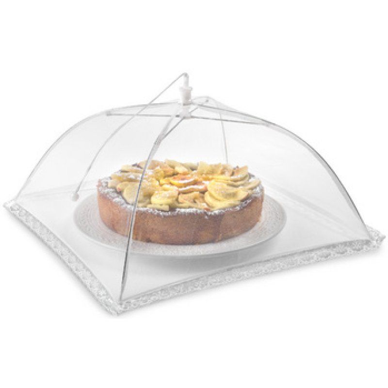 metaltex Cloche alimentaire, carré, 350 mm, blanc
