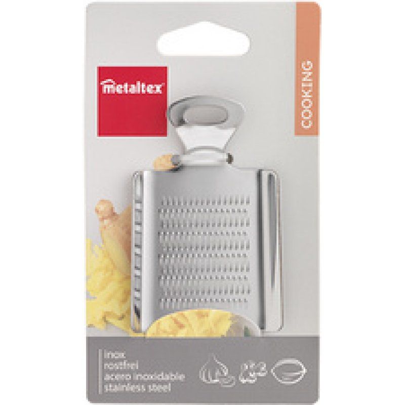 metaltex Râpe à gingembre/ail, inox, argent