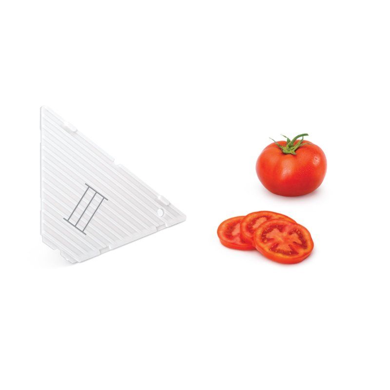 metaltex Mandoline universelle Mandolino, 4 inserts, blanc