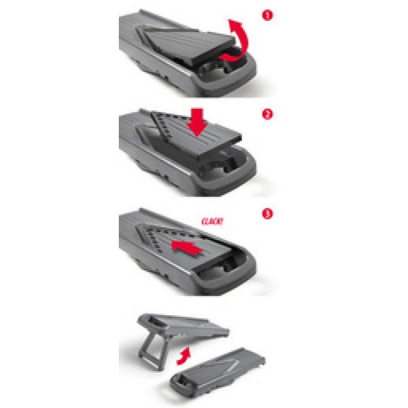 metaltex Mandoline universelle Slice-V, 5 inserts, gris