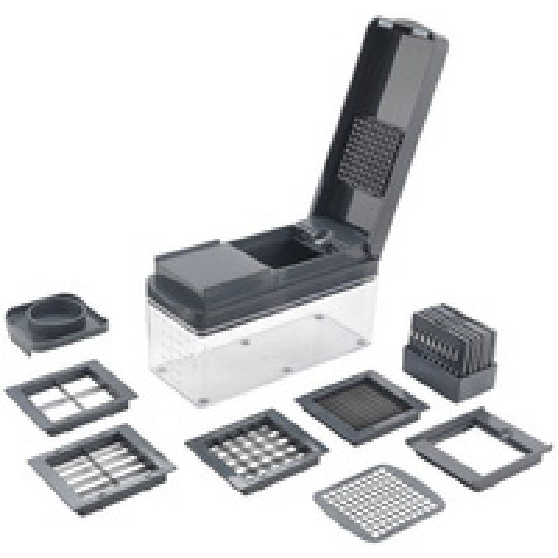 metaltex Coupe-fruits/légumes 12 en 1 Slice-Cube, gris