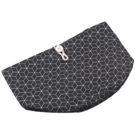 metaltex Corbeille à pain pliable, coton, noir/beige