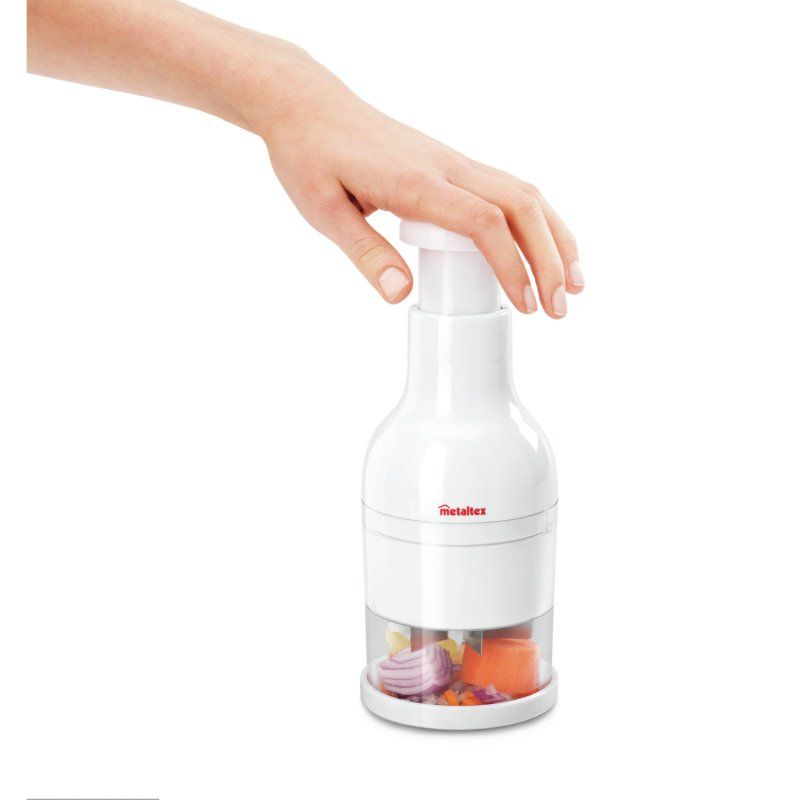 Metaltex Twist ustensile pour râper et émincer Transparent, Blanc