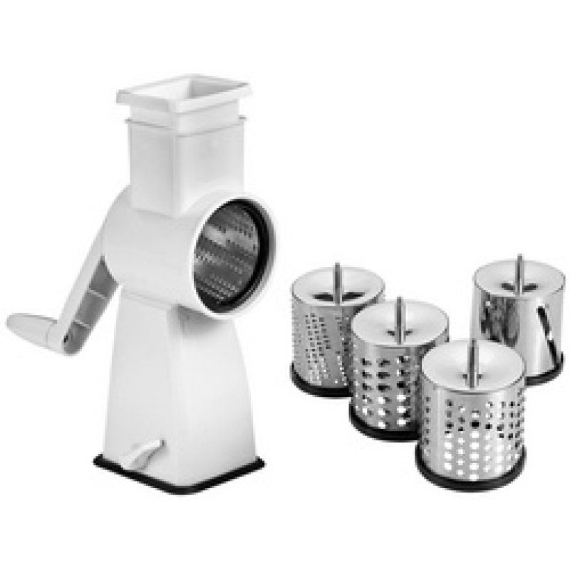 metaltex Mandoline Flash, 4 inserts, blanc/inox