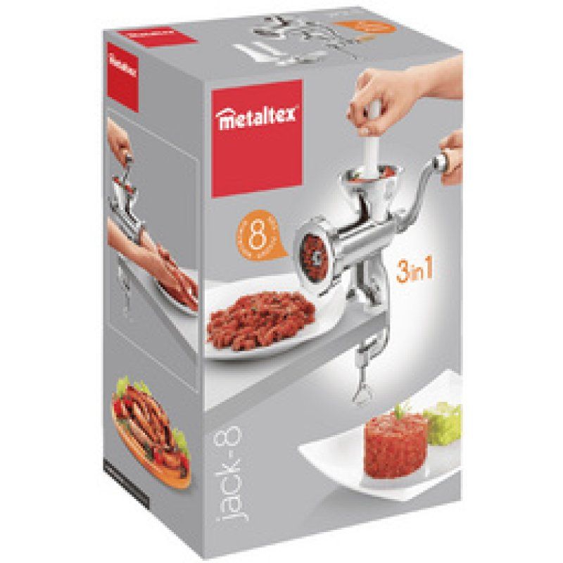 metaltex Hachoir à viande Jack 8, aluminium, argent