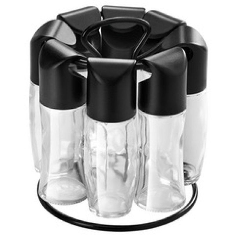 metaltex Porte-épices Spice 8, non garni, rond, blanc