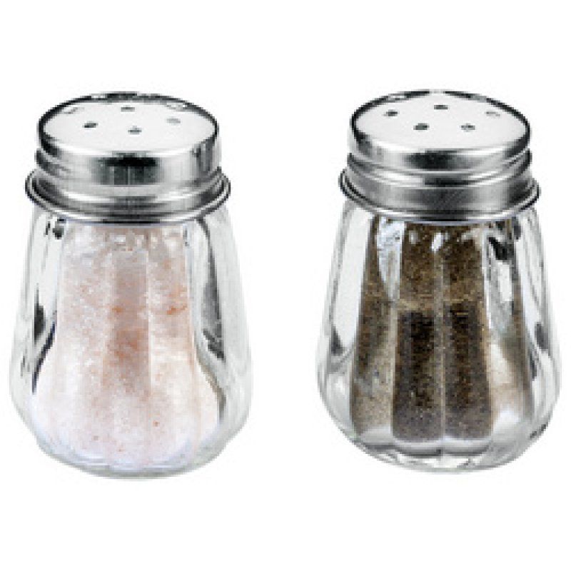 metaltex Salière et poivrière, verre/inox, set de 2