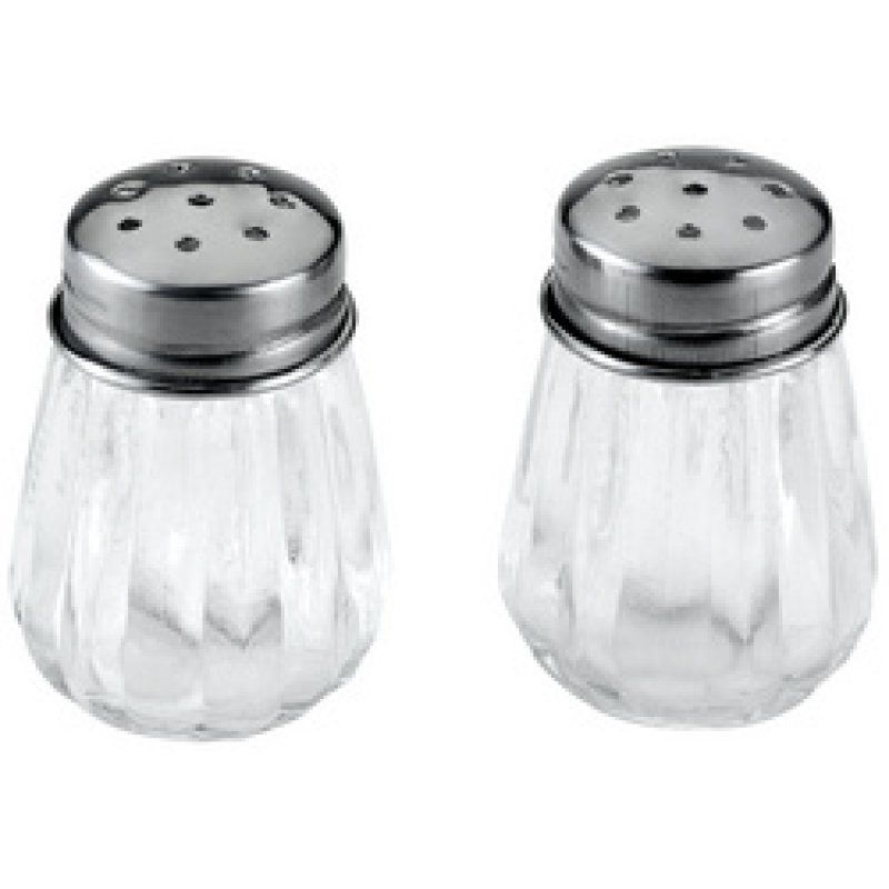 metaltex Salière et poivrière, verre/inox, set de 2