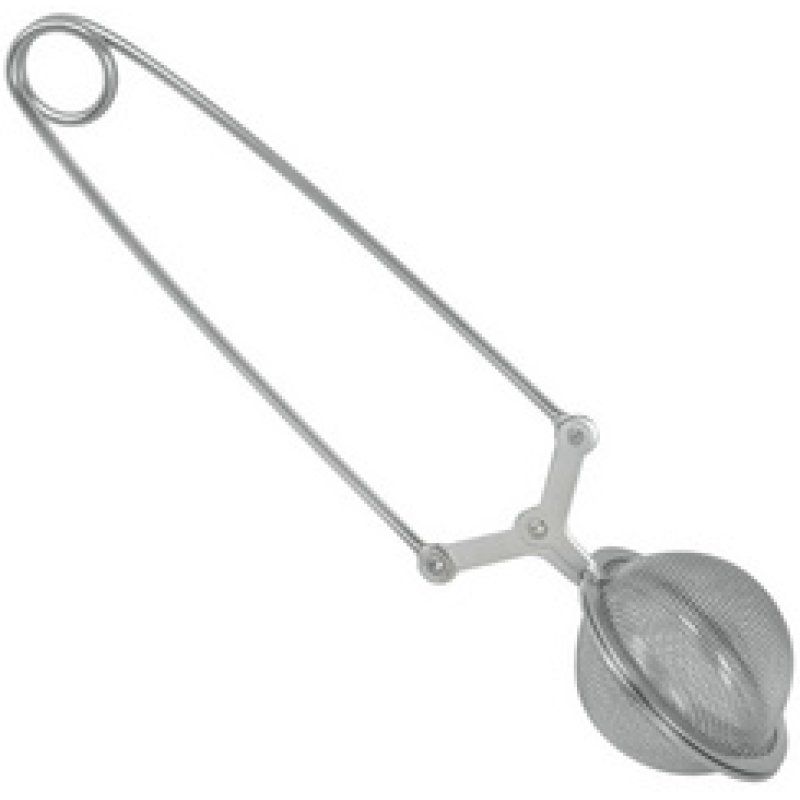 metaltex Pince à thé avec poignée pression, inox