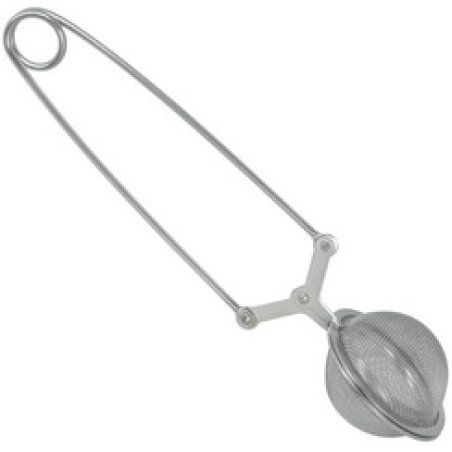 metaltex Pince à thé avec poignée pression, inox
