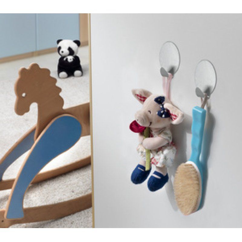 metaltex Crochet adhésif Lilliput, set de 4, ovale, inox