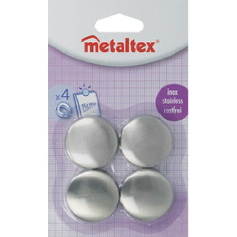 metaltex Aimant, rond, diamètre: 30 mm, inox